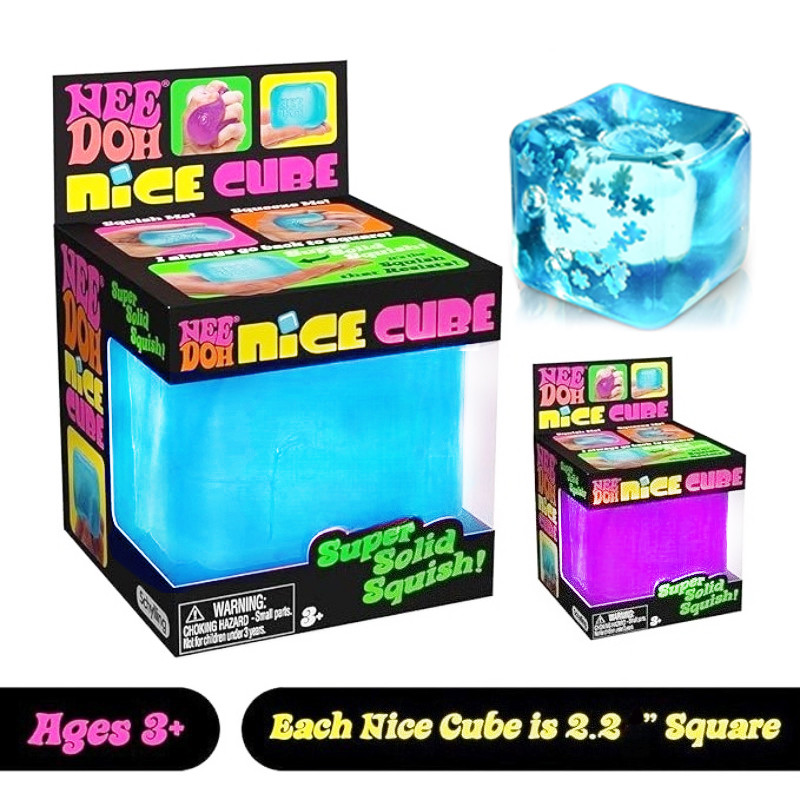 Schylling NeeDoh Nice Ice Baby Fidget Nee Doh Cube ของเล่นสกุชชี่