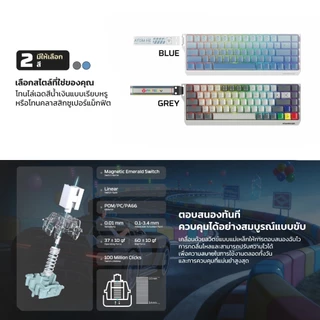 FANTECH Magnatic Keyboard รุ่น MK922/MK811 คีย์บอร์ดไร้สาย และมีสาย 68Keys เชื่อมต่อได้ 3 โหมด