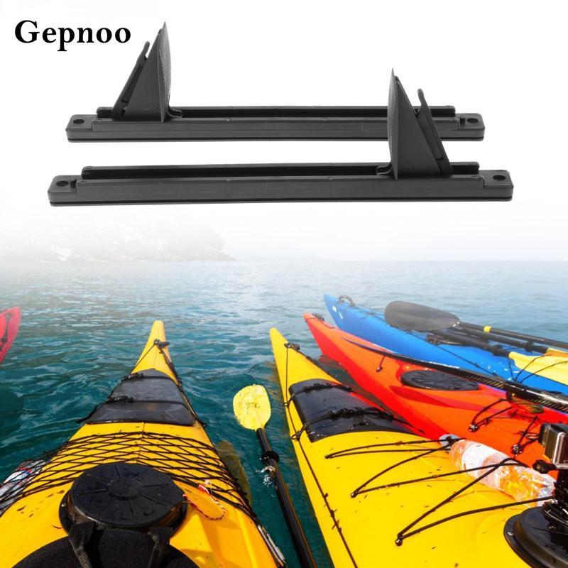 Gepnoo Kayak หมุดเท้าทนทานไนลอนสีดําปรับเหยียบพักเท้า Kayak อุปกรณ์เสริมอะไหล่สําหรับ Modular Kayak 