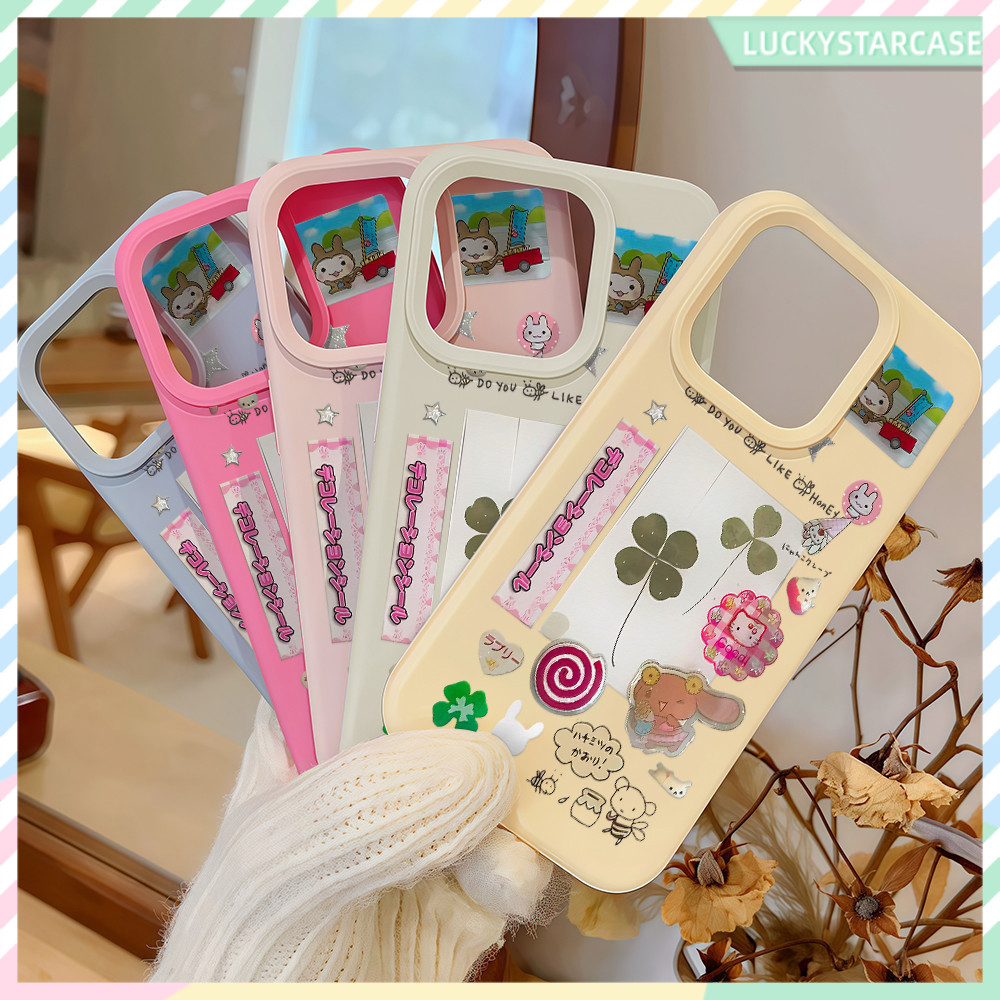 เคสไอโฟน For iPhone 11 17 16 15 12 13 14 15 Pro Max XR X XS Max 7 8 16 Plus เคสมือถือ สีพื้น การ์ตูนโคลเวอร์โชคดี Case ราคา ถูกที่สุด ดีลบีเคเค แกลเลอรีภาพที่ 5