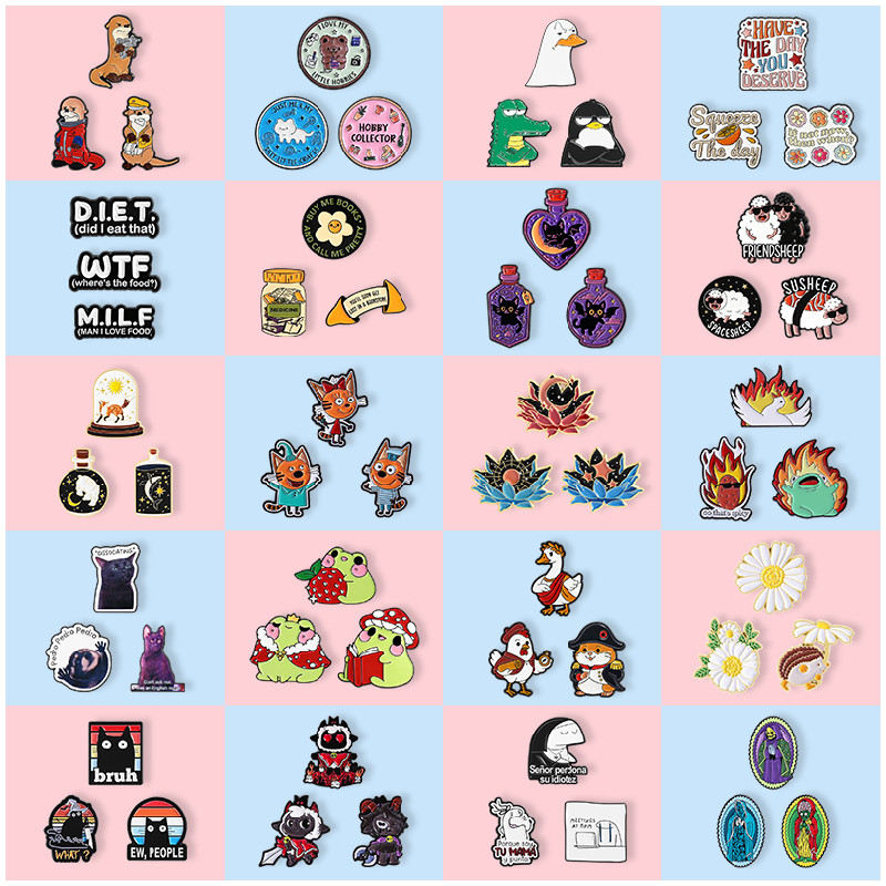 ชุดป้ายโลหะและเข็มกลัดน่ารัก 3 ชิ้น แบบอณิเมะสัตว์ เก๋ไก๋สำหรับกระเป๋าเป้และเสื้อผ้า เพอร์เฟคของขวัญให้เพื่อน