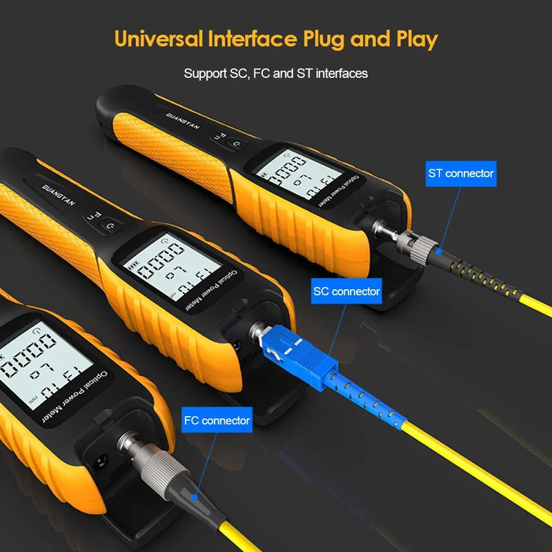 G11 Optical Power Meter ความแม่นยําสูงแบตเตอรี่ชาร์จไฟเบอร์ออปติก Power Meter 5G FTTH OPM Tester