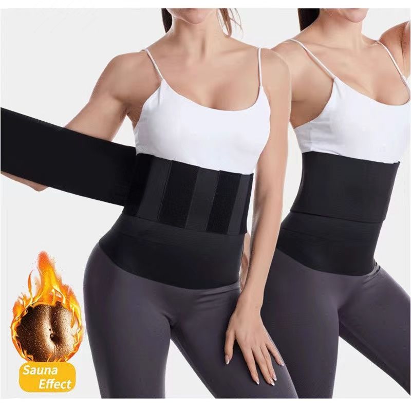 Spot Goods#Elastic Waist Trainer Wrap Waist Support Sports Fitness Waist Belt Waist Trainer Tight Yo