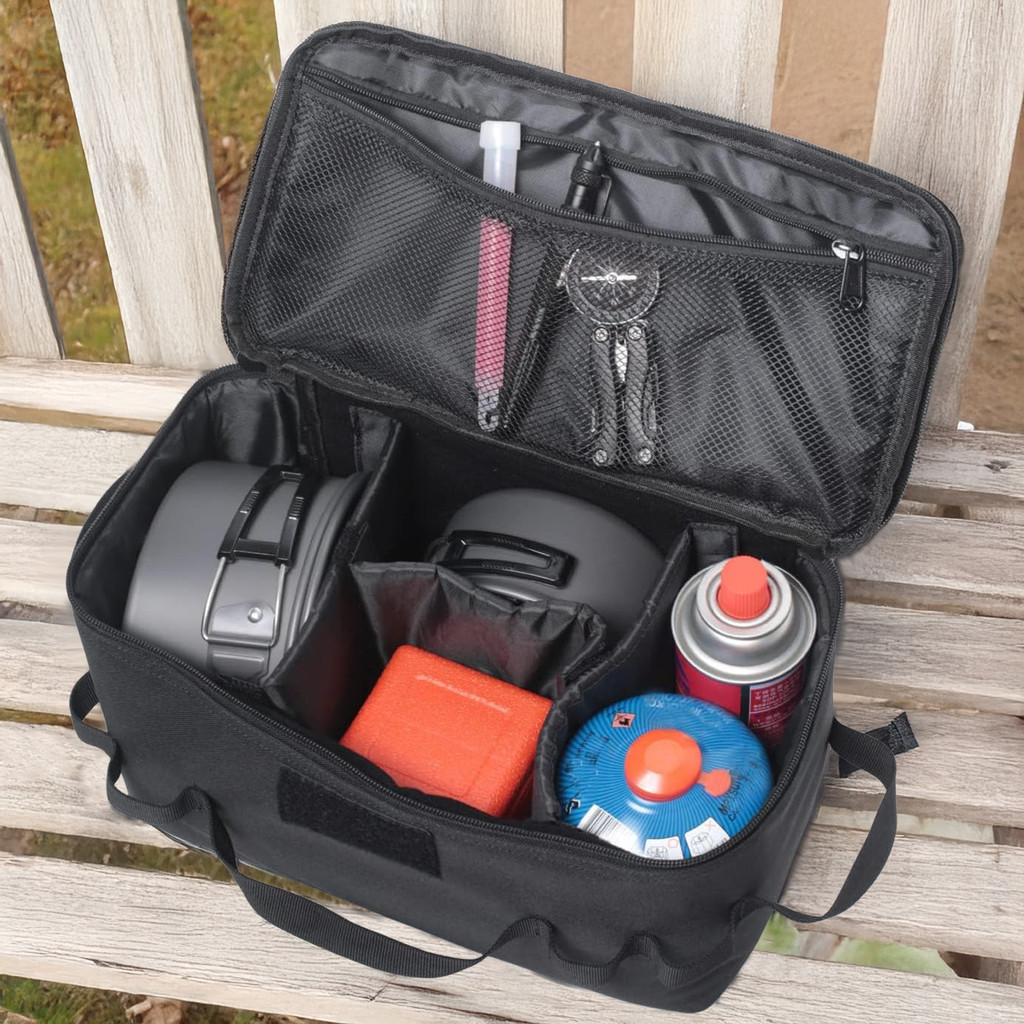 Camping เครื่องครัวถุงเก็บแก๊สอุปกรณ์ทําอาหารกล่องเก็บสําหรับบาร์บีคิวภาชนะ & Camping Gear