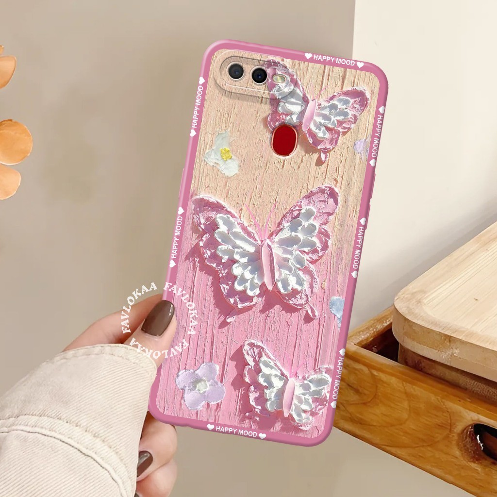 (FL01) Case Oppo A5s A12 A11K A7 F9 F9 Pro Fashion Case Procamera Macaron Silicone TPU