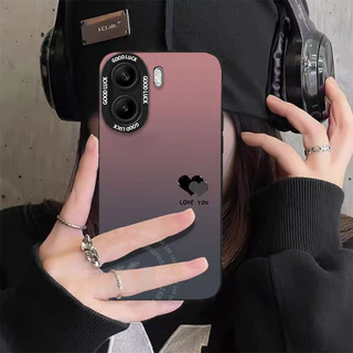 เคส OPPO A6X A6S A6t A6 เคส OPPO A6t Pro เคสไล่สีรูปหัวใจ กันกระแทก พร้อมที่ป้องกันเลนส์กล้อง หนังสายนำโทรศัพท์ ซิลิโคนด้านนุ่มกันลายนิ้วมือ สำหรับเด็กผู้ชาย เด็กผู้หญิง และนักเรียน