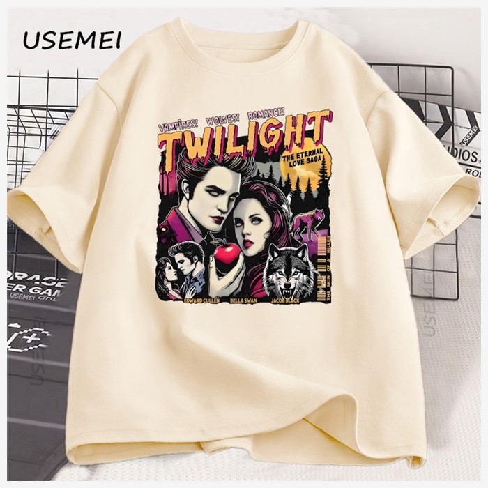COD Retro Twilight พิมพ์เสื้อยืดคนรักหนังสือ Twilight Legendary Comic เสื้อยืด Retro Vampire โรแมนติ