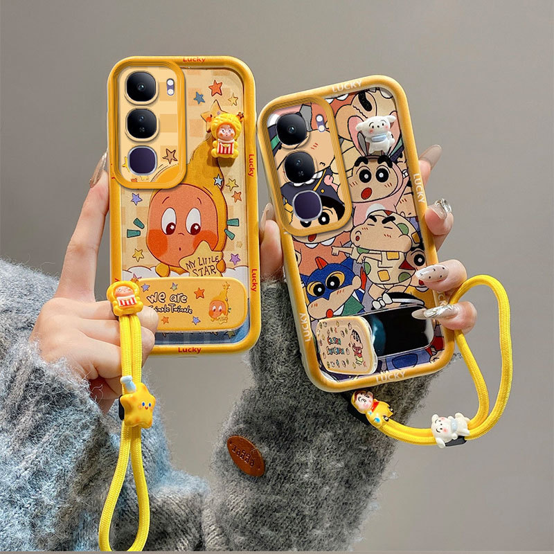 เคส For Vivo Y21D / Y200 5G / V40 Lite 5G / Y300 5G / V40 SE / Y31 5G tpu JMZJ หรูหรากระจกขาตั้ง Lan