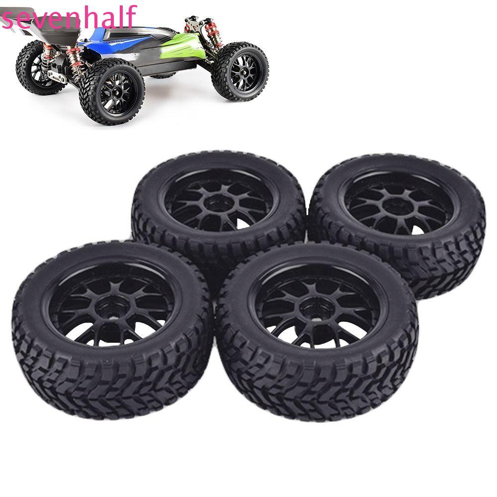 SEVENHALF RC Car Wheel, Rubber Rally 12mm Hex 75mm Rubber Wheel, Children 124019 MN90 ยาง Hex Off-ro
