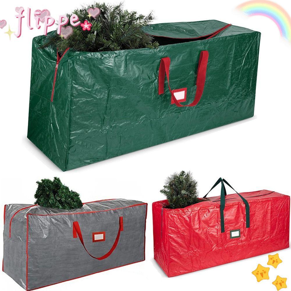 FIPE Christmas Tree Storage Bag,กันน้ํา PE Christmas Organizer Bag,พับความจุขนาดใหญ่พร้อมที่จับเสริมของขวัญห่อถุงเก็บสําหรับตลอดทั้งปีคริสต์มาส