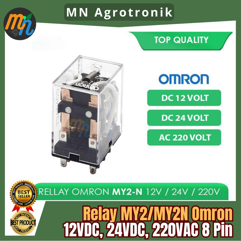 RELAY MY2 12V OMRON / RELAY MY2N 24V OMRON / RELAY MY2-N 220 VOLT 8 PIN - DC 12V