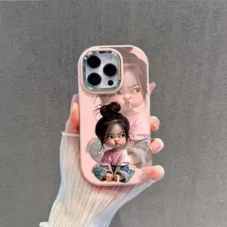 เคสสำหรับ iPhone 16 11 12 13 14 15 pro xs XR 14 plus pro max 7 8 6 Xs เคสลายเด็กน่ารัก
