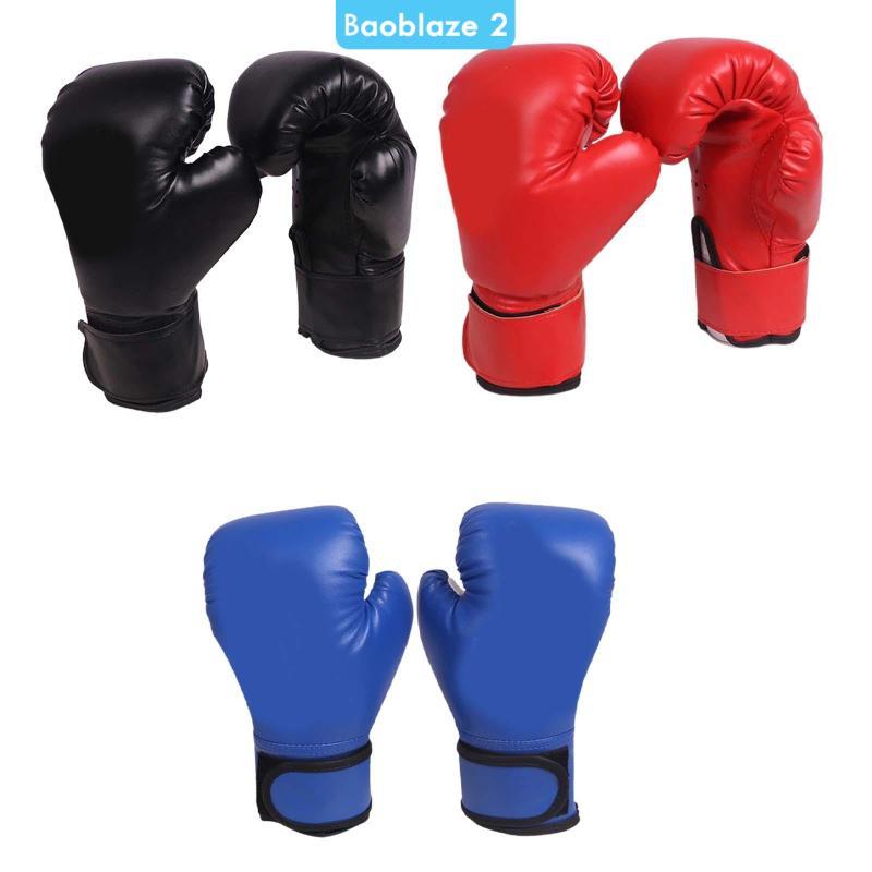 [baoblaze2] นวมชกมวยเด็กถุงมือฝึกซ้อม Punching Sparring ถุงมือมวยไทย Kickboxing Breathable Pu หนังสบ