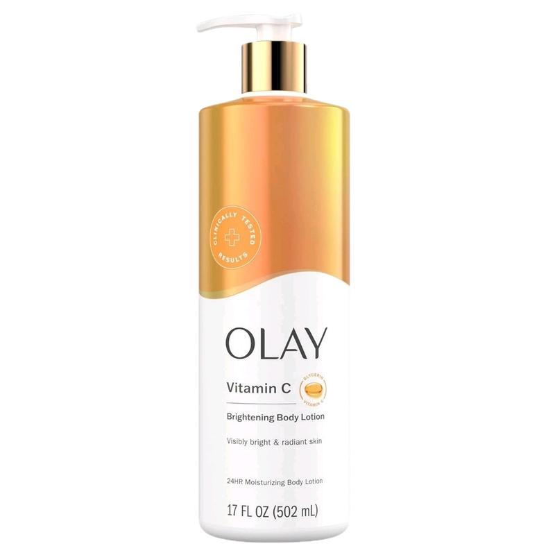OLAY Vitamin C & B3 Brightening Body Lotion, 502ml - สูตรดูดซับอย่างรวดเร็วสําหรับ 24hr Moisturizing