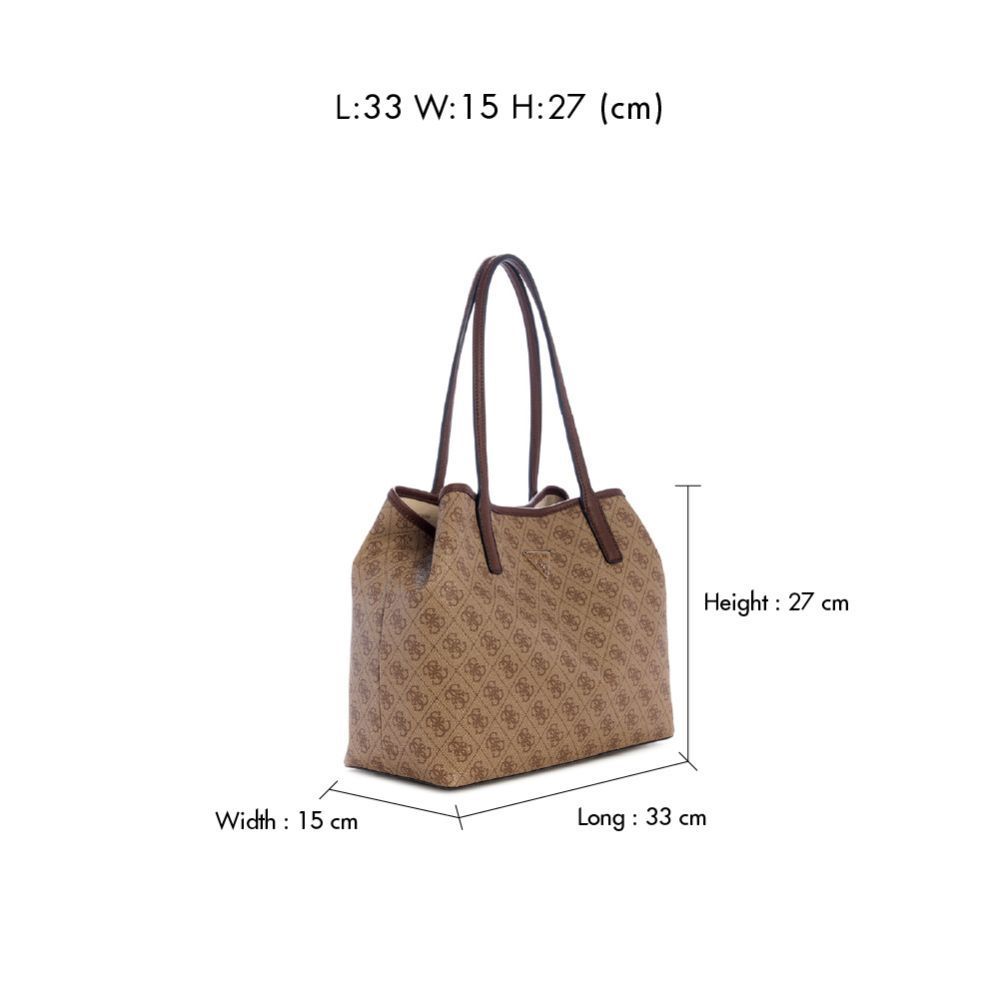 กระเป๋า Guess รุ่น ESG951428 VICTTORIA 2 IN 1 TOTE สีน้ำตาล - รูปที่ 4