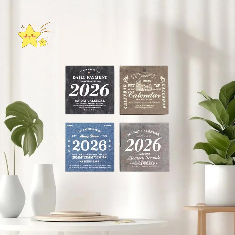 [JBTH] Journal GO 365pcs Vintage 365 Days Daily Life Washi Tape Stiers สําหรับ Collage Junk Journal 