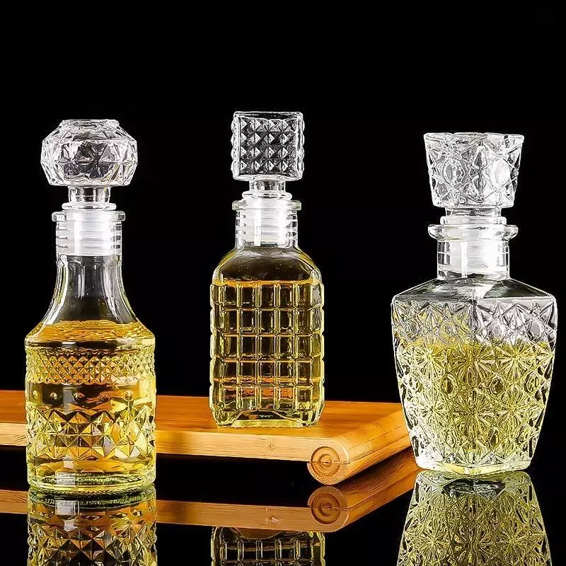ขวดไวน์ขนาดเล็ก ขวดเหล้า วิสกี้ ขวดคริสตัล Glass bottle thumbnail 5
