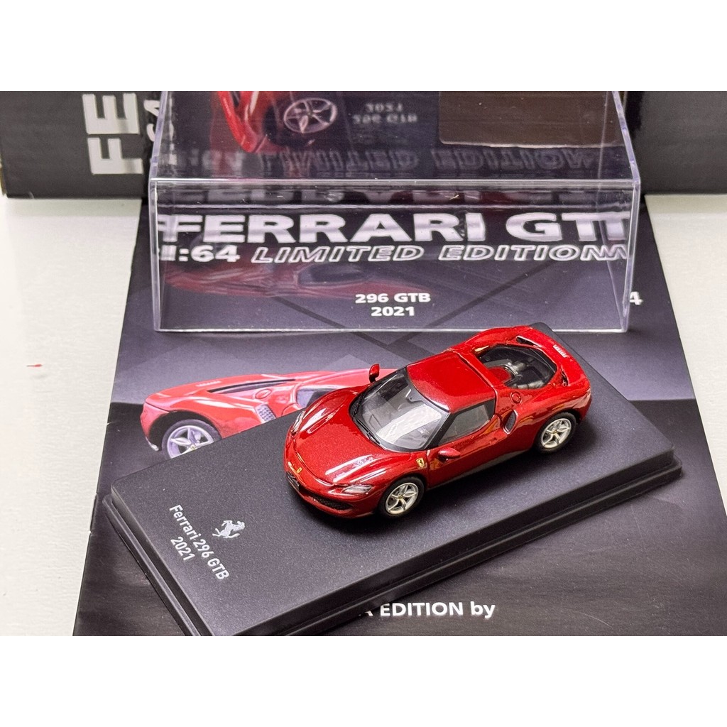 1/64 TW CENTARIA & IXOCOLLECTIONS หนังสือรถ FERRARI FERRARI 296 GTB 2021 ยี่ห้อใหม่พร้อมสต็อกรถโลหะผ