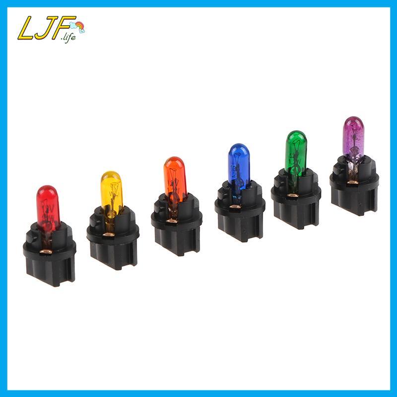 LJF 10PCS T5.5 หลอดไฟ Led W1.2WCar ไฟภายใน Dashboard ตัวบ่งชี้ความร้อน Wedge Auto เครื่องมือโคมไฟเคร