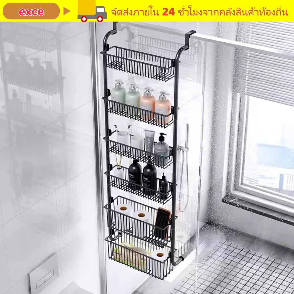 ชั้นวางตะขอประตูหลัง เกิน, กันสนิม 4 ชั้นกว่าชั้นเก็บของประตู, ติดตั้งง่ายหมัดฟรีแขวนตะกร้าเก็บตู้เสื้อผ้าการจัดเก็บ