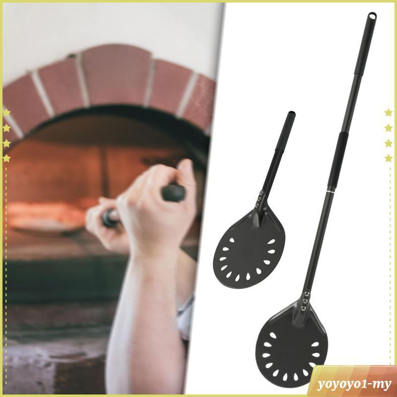 [Acituna] Pizza Peel Pizza Paddle Aluminium Pizza Peel Paddle ถาดพิซซ่าสําหรับเตาอบพาสต้าสีดํา
