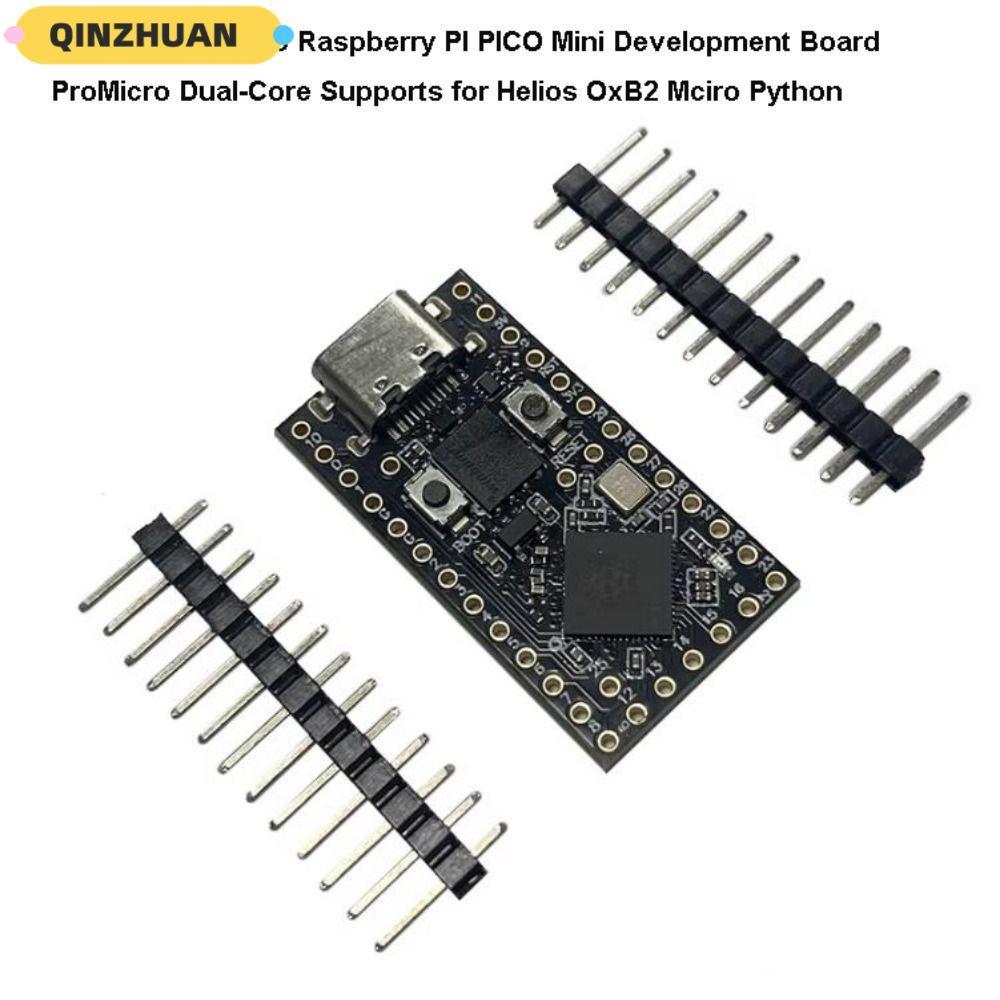 QINZHUAN PI PICO Mini Development Board, 33 มม.* 18 มม.สีดํา RP2040 Micro Raspberry, พลาสติก/โลหะ US