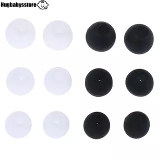 [Hugbabys-t] 6 คู่/2*(S+M+L) ยางซิลิโคนปลั๊กอุดหูแผ่นรองหูฟัง Universal In-ear Headphone Replacement Earbud Earplug Pads Cushion
