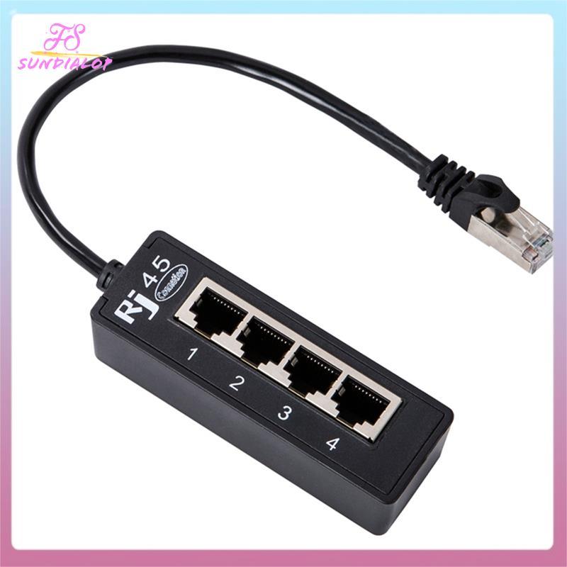 [sundialop.th] 1 ชิ้น RJ45 LAN Connector 4 in 1 RJ45 LAN Connector Ethernet Network Splitter Cable 1