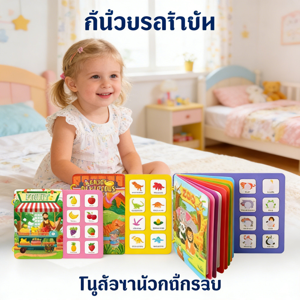 ฉีกหนังสือ Paste Book หนังสือเงียบ Busy Book ปริศนาของเล่น เด็กปฐมวัยของเล่นเพื่อการศึกษาปฐมวัย