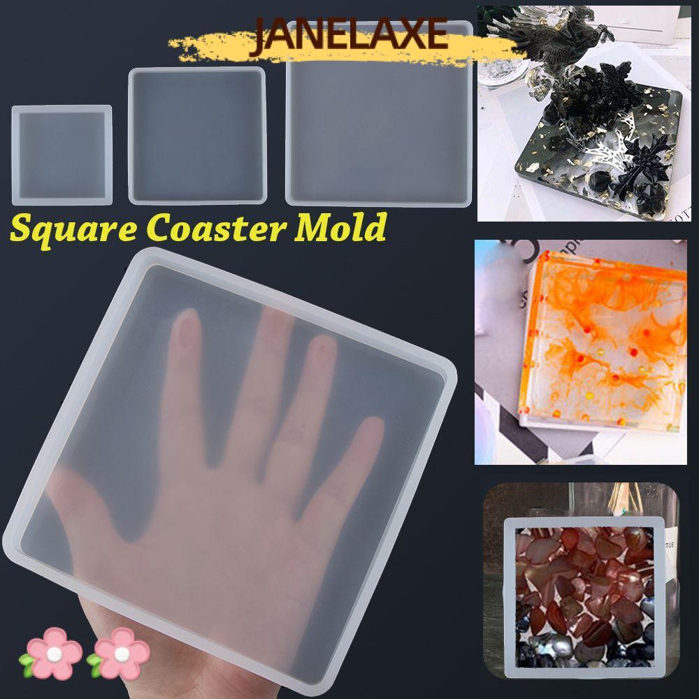 JANELAXE932JN Coaster แม่พิมพ์เครื่องมือดิน Fluid Arts จี้ Agate DIY Craft เครื่องประดับทํา Mould