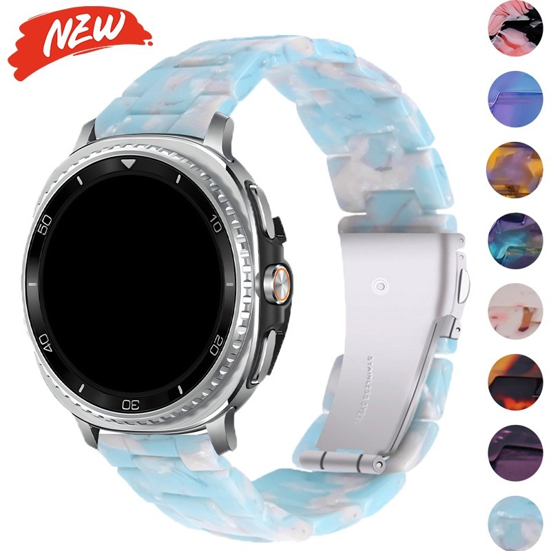 SAMSUNG สายเรซิ่นหรูหรา สําหรับ Galaxy Watch 8 40มม./44มม., Watch 8 Classic 46มม./47มม. สําหรับ Galaxy Watch Special 2025/Special 47มม. สร้อยข้อมือ