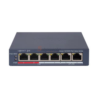 DS-3E1106P-EI/M / Hikvision 4 Port Fast Ethernet Smart PoE Switch