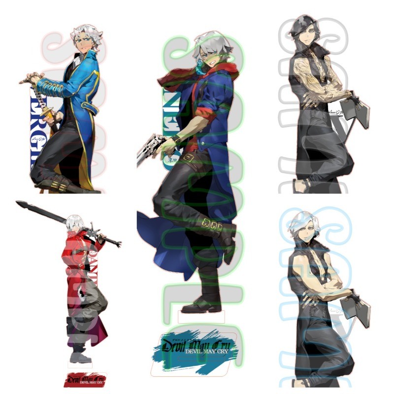 Devil May Cry อะนิเมะยืนอะคริลิค Dante Vergil เครื่องประดับเดสก์ท็อปสําหรับห้องคอลเลกชันรุ่นอุปกรณ์เ