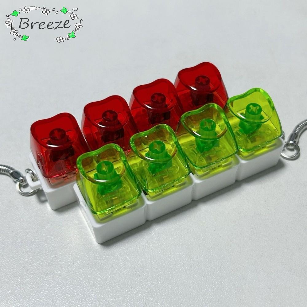 BREEZE Keycap Pinch ของเล่น, DIY บรรเทาความเครียดปุ่ม Keycap, 4Keys Finger Keyboard Mechanical Fidge