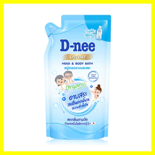 D-nee Deluxe Head & Body Bath Refill 400ml ดีนี่ สบู่เหลวอาบและสระ สูตรชุ่มชื้นพิเศษ สำหรับทุกช่วงวัย.