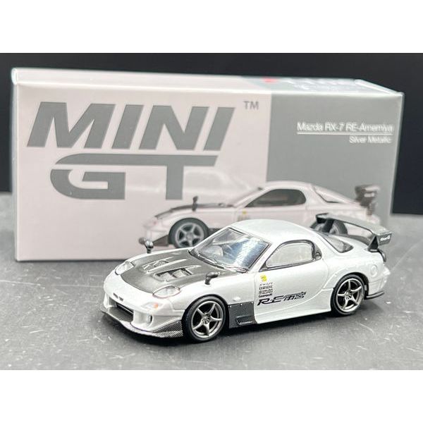 MINIGT Mazda RX-7 RE-Amemiya Silver Metallic