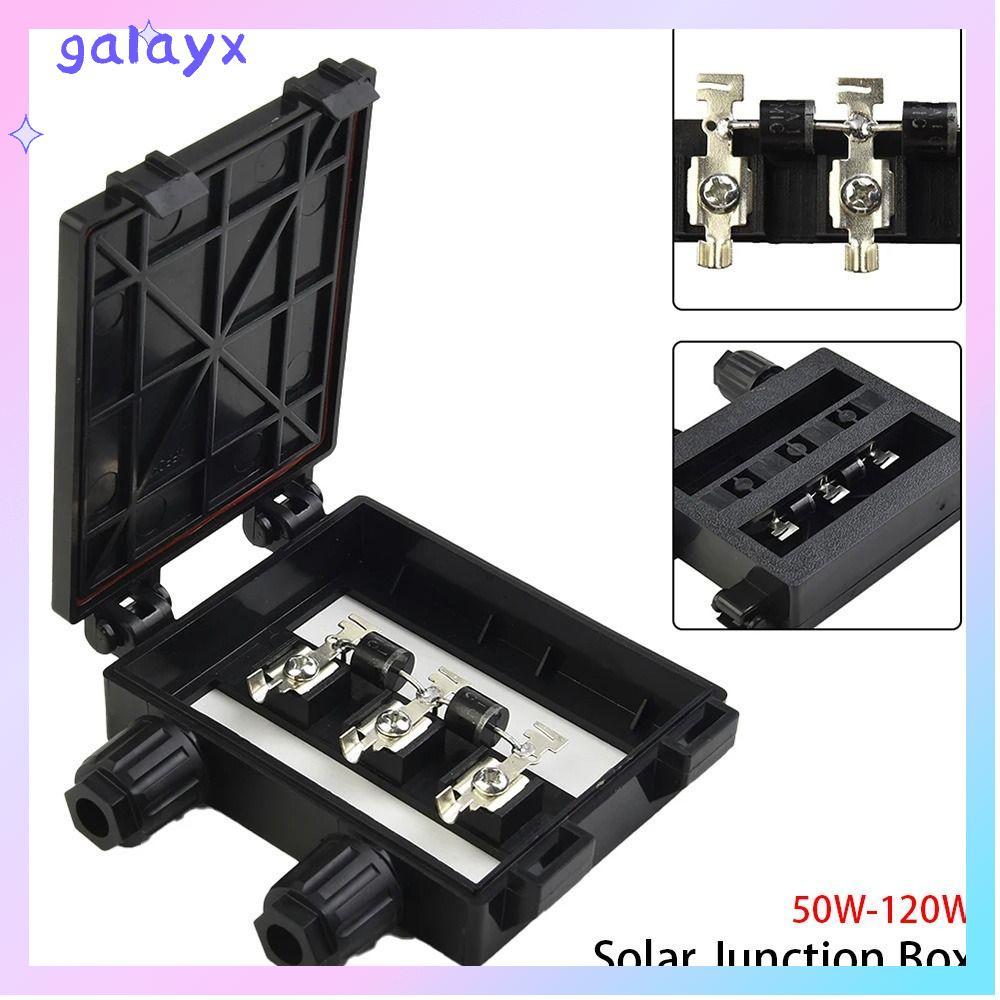 GALAYX 1 ชิ้น PV โมดูลกล่อง,สีดําเครื่องมือทดสอบไฟฟ้ากล่อง,ทนทาน IP65 กันน้ําสําหรับ 6.5A แผง 50W-12