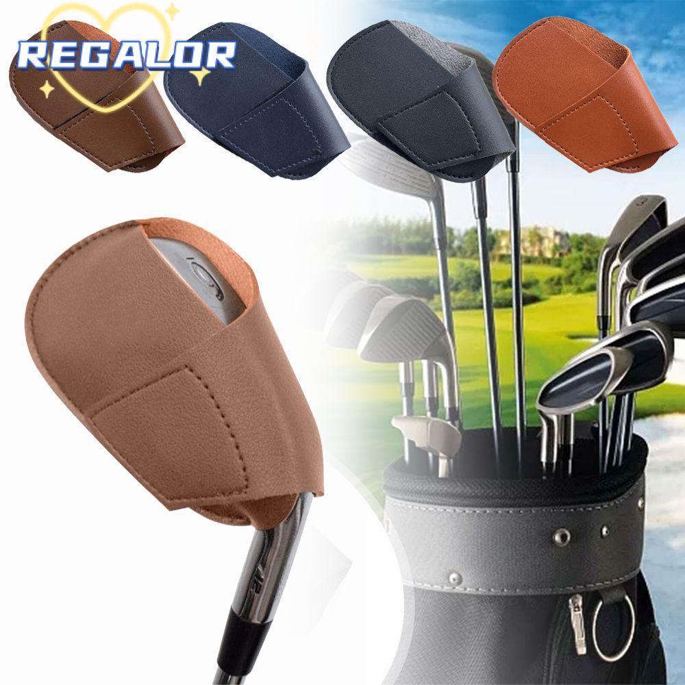 REGALOR0G Golf Iron Head Cover Outdoors ปลอกก้านกอล์ฟหนังใช้งานได้จริง