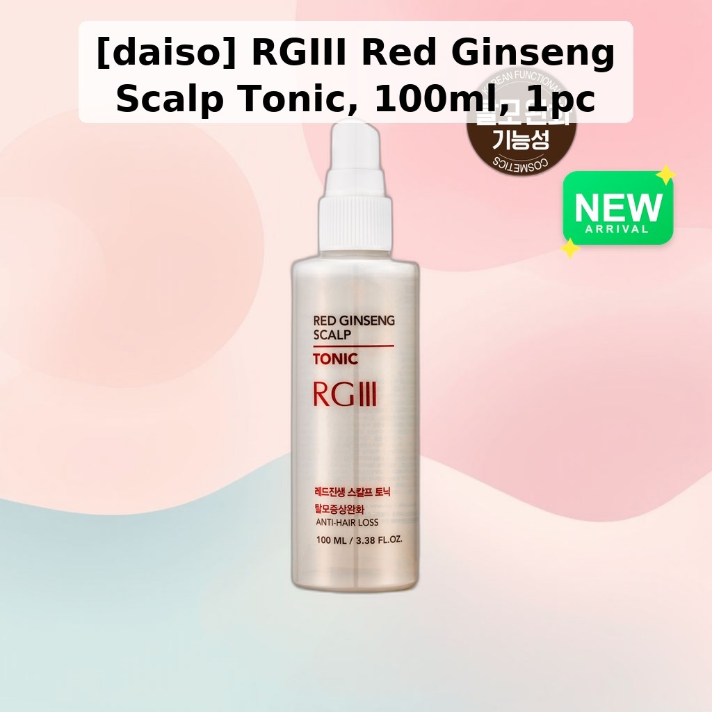 [daiso] RGIII Red Ginseng Scalp Tonic, 100ml, 1 ชิ้น / โทนิคหนังศีรษะเกาหลี / ปรับปรุงการจัดการ / ของแท้ 100% โดย Kravel