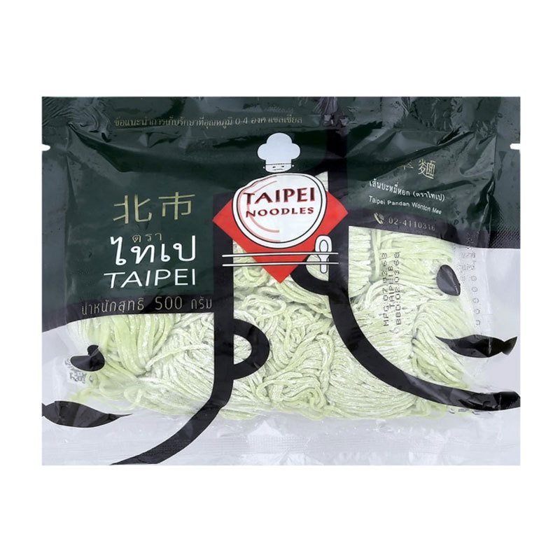 ไทเป บะหมี่หยก 500 ก. (TAIPEI Green Noodle 500 g)