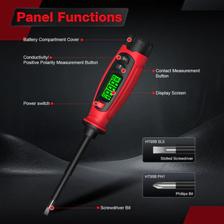 HABOTEST HT95B-SL5/PH1 เครื่องวัดแรงดันไฟฟ้าไขควง NCV ดาวน์โหลดจุดแบ่งหน้าจอ LCD 3v-500V แรงดันไฟฟ้า AC เหมาะสําหรับการทดสอบไฟฟ้าในบ้านและอุตสาหกรรม