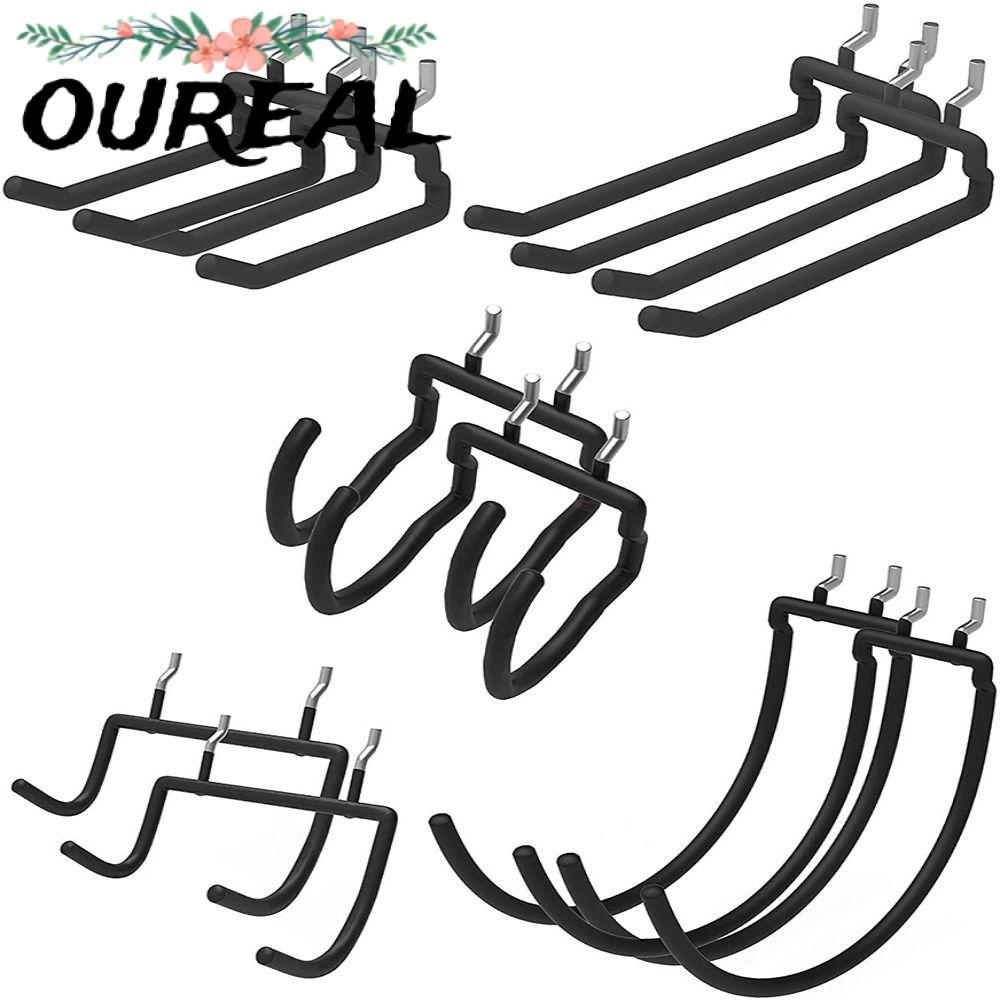 OUREAL ติดผนังผู้ถือติดผนังจักรยาน Pegboard ผู้ถือเครื่องมือไฟฟ้า Pegboard เจาะผู้ถือสว่านไฟฟ้าตะขอแ