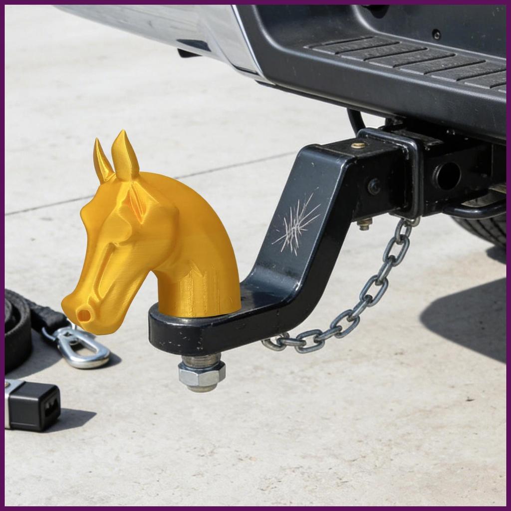 Trailer Hitch Dust Cover ภายนอกตกแต่ง Horse Head Caps Trailer Hitch Tube สําหรับรถเก๋งรถบรรทุก haiot