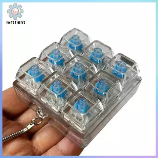 ซ้าย 4/9 คีย์คีย์บอร์ดแกนเครื่องทดสอบ LED คีย์บอร์ดของเล่นความเครียดบรรเทา DIY Fidget ปุ่ม Keycap Fidget พวงกุญแจของเล่นของขวัญ GHT