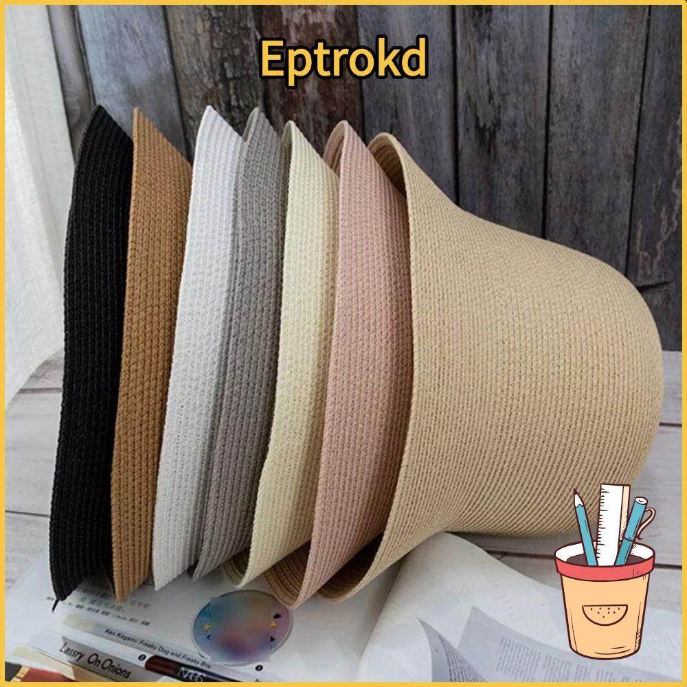 หมวกปีกกว้างสำหรับชายหาด Etoro แบบพับได้ สีทึบ สำหรับชายและหญิง