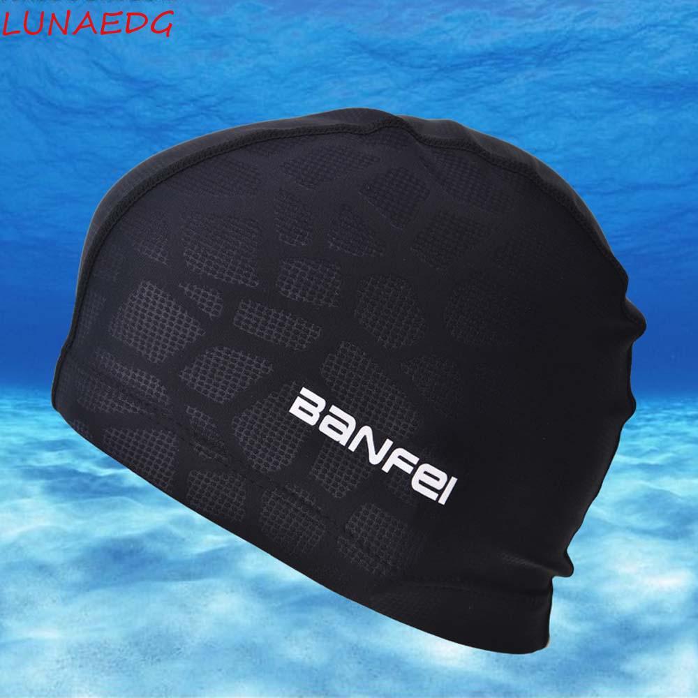หมวกว่ายน้ำ LUNAEDGE ขนาดใหญ่ สำหรับผู้ใหญ่ .material=หมวกกันน้ำยืดหยุ่นสูง สำหรับดำน้ำและกิจกรรมทางน้ำ