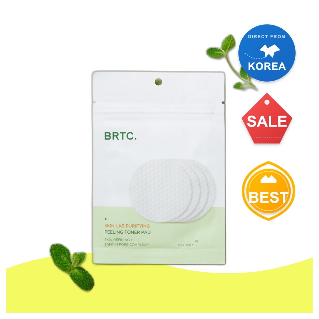 4 Pack [daiso] Toner Pad BRTC Skin Lab Purifying Peeling 10ml 4 Pack