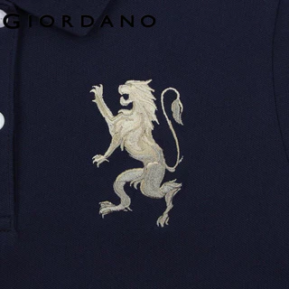 GIORDANO เสื้อโปโลผู้หญิง Women's Cotton 3D Lion Slim Polo 05315222