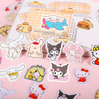 GeeToy 100 ชิ้นสติกเกอร์การ์ตูนน่ารักคู่มือหัตถกรรม DIYเครื่องเขียนตกแต่งสติกเกอร์รูปแบบสร้างสรรค์ของขวัญ