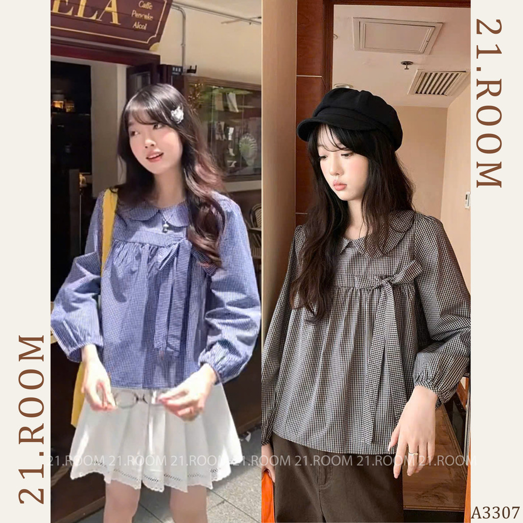 เบบี้ดอลล์ เสื้อปกโบว์อกหยาบติดกระดุมหลัง61424 21ห้อง A3307